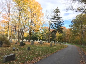 A beautiful New England cemetery.